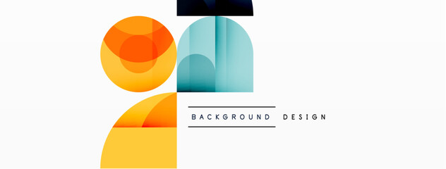 Circular Symphony A Captivating Vector Geometric Abstract Background, Embracing a Harmonious Composition of Intriguing Circles and Captivating Round Shapes, Evoking a Mesmerizing Visual Symphony