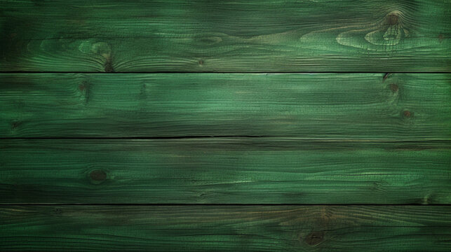 Grunge green wood panels background. Generative AI