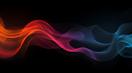 Abstract background with smoke wave lines. Minimalist wallpaper. Generative AI