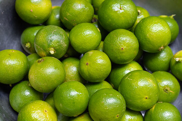 top view fresh lemons organic greens