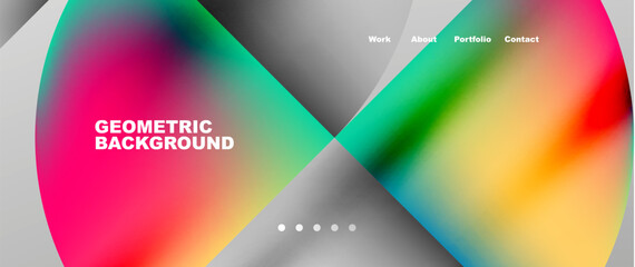 Overlapping circles abstract background template