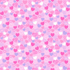 seamless pattern with hearts