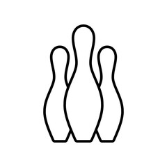 Bowling Striking Victory icon vector design templates