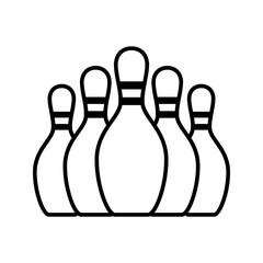 Bowling Striking Victory icon vector design templates