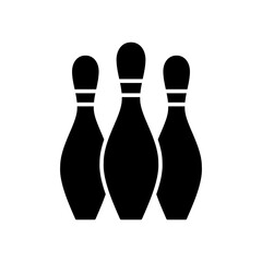 Bowling Striking Victory icon vector design templates