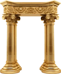 Deurstickers Gold column arch. Greek or roman © CoolGraphics