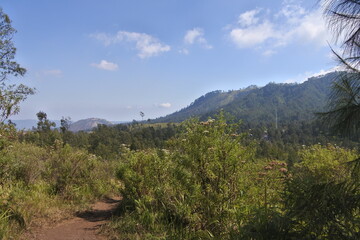 Obraz premium Beautiful view seen from the top of mount Ijen.