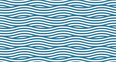 Seamless pattern with blue waves