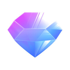 gradient blue purple diamond gemstone game asset bright and beautiful