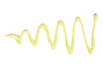 light yellow watercolor zigzag drop isolated on transparent background