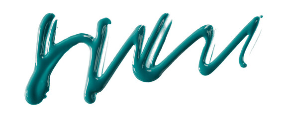 green watercolor drop zigzag isolated on transparent background