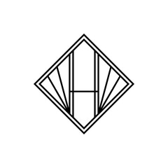 Fototapeta na wymiar Monogram Logo in Art Deco Style