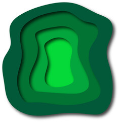 Abstract shape papercut style