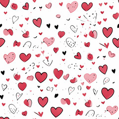seamless pattern with hearts