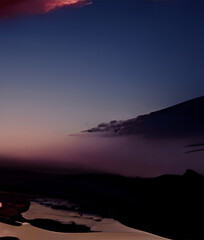 Obraz premium sunset over the mountains