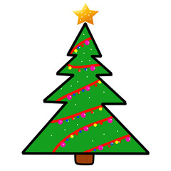 christmas tree illustration