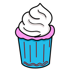 cupcake with cream