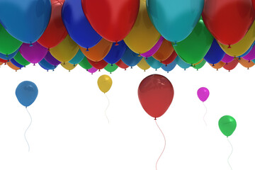 Digital png illustration of colourful balloons on transparent background