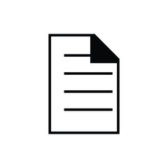Document file icon line design template vector isolated
