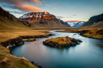 autumn in the mountains generated by AI