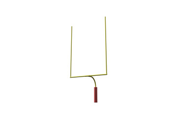 Digital png illustration of american football goal post on transparent background