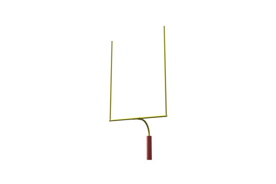 Digital png illustration of american football goal post on transparent background
