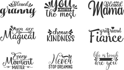 Inspirational Quotes SVG Bundle