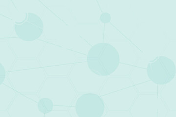 Digital png illustration of connected turquoise balls on turquoise background