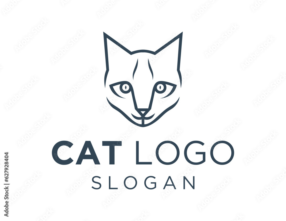 Poster logo design about cat on a white background. made using the coreldraw application.