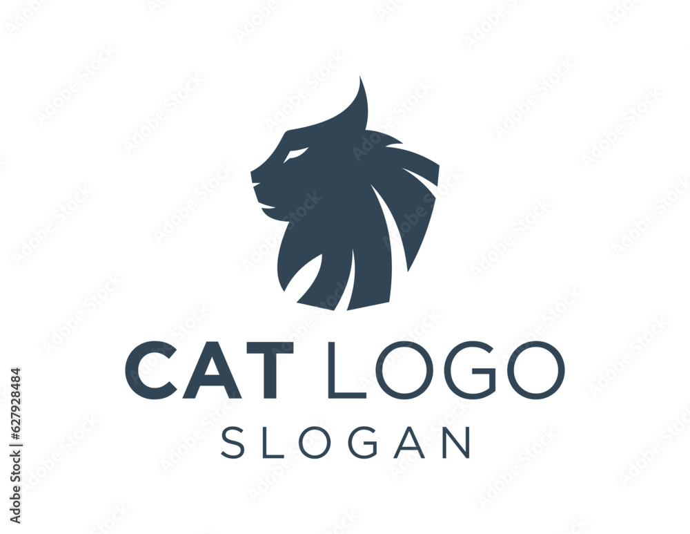 Poster logo design about cat on a white background. made using the coreldraw application.