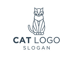 Logo design about Cat on a white background. made using the CorelDraw application.