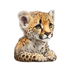 Fototapeta premium portrait of baby leopard