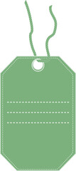 Digital png illustration of green tag on string on transparent background