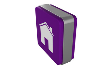 Digital png illustration of blue house icon on transparent background