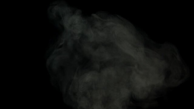 smoke steam or abstract white smog. on a black background	
