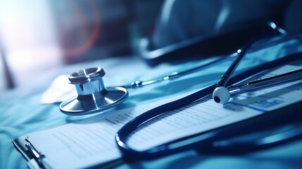 The doctor and nurse are engrossed in reviewing the patient's medical record on a clipboard, ensuring all necessary details are up to date.