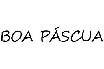 Digital png illustration of boa pascua text on transparent background