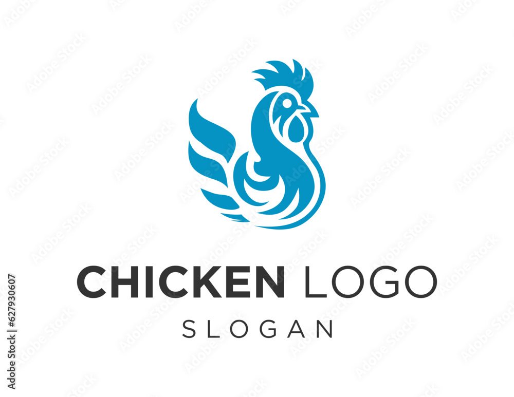Poster logo design about chicken on a white background. made using the coreldraw application.