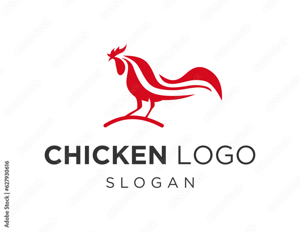 Poster logo design about chicken on a white background. made using the coreldraw application.