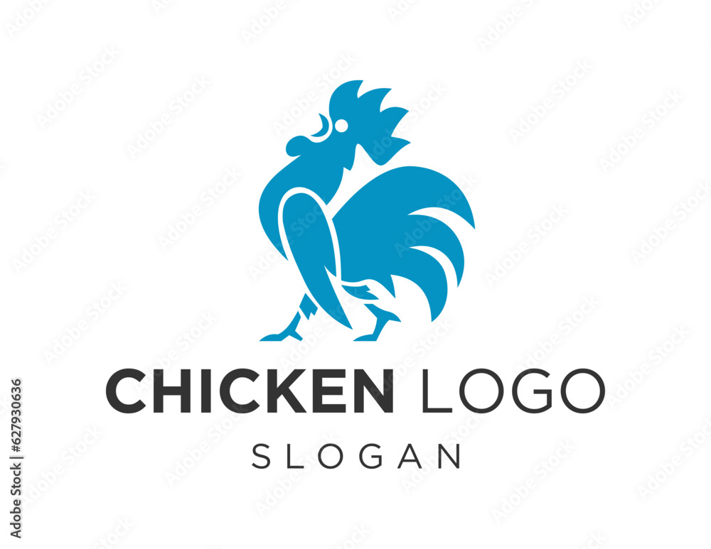 Poster logo design about chicken on a white background. made using the coreldraw application.
