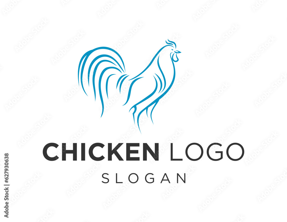 Poster logo design about chicken on a white background. made using the coreldraw application.