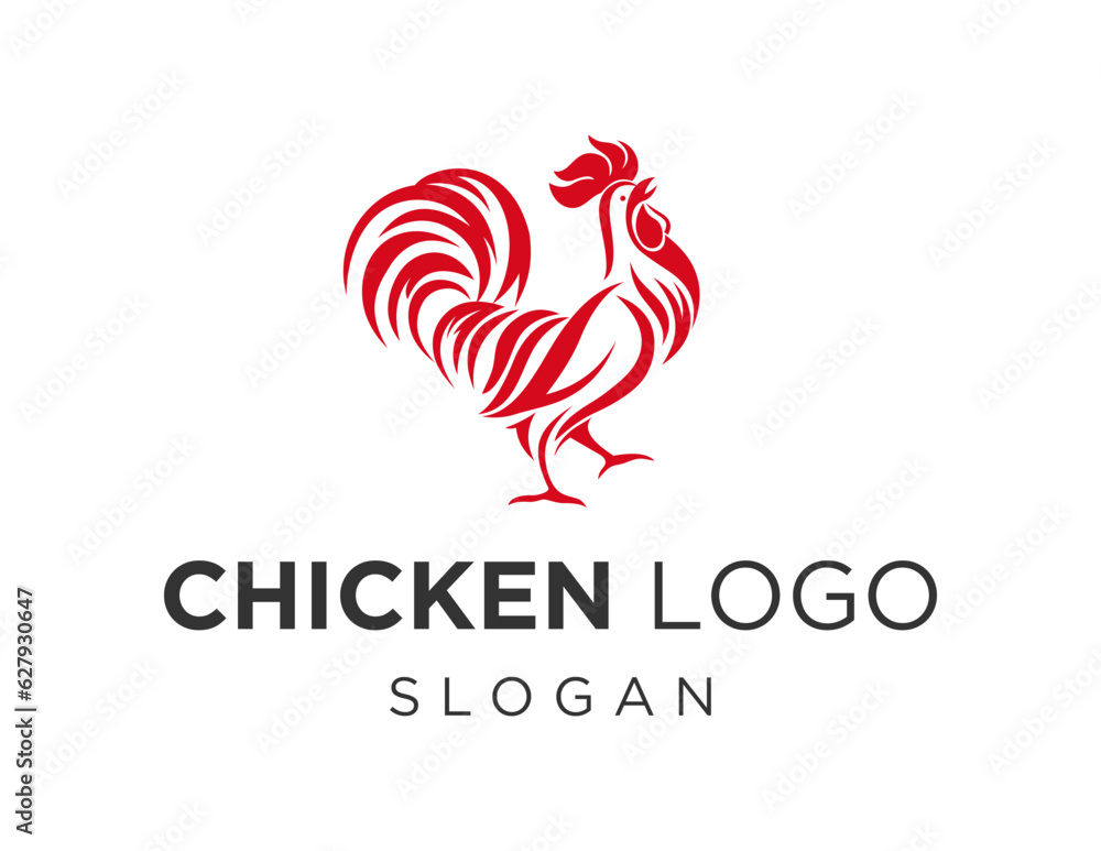 Poster logo design about chicken on a white background. made using the coreldraw application.