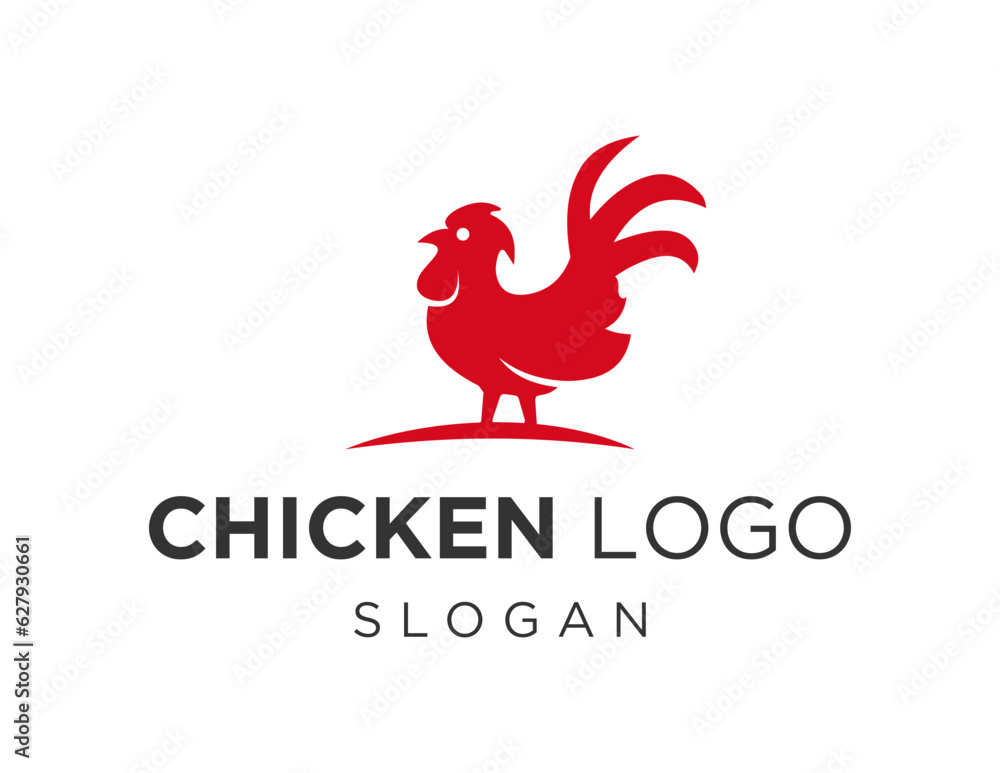 Poster logo design about chicken on a white background. made using the coreldraw application.