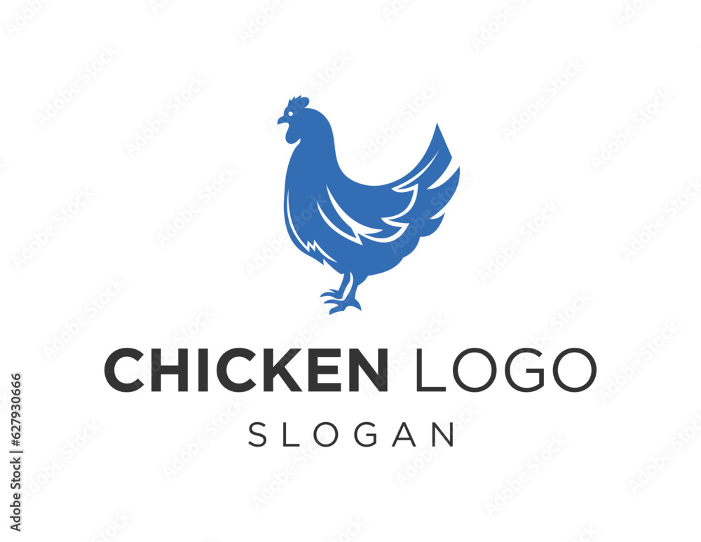 Poster logo design about chicken on a white background. made using the coreldraw application.