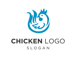 Obraz premium Logo design about Chicken on a white background. made using the CorelDraw application.