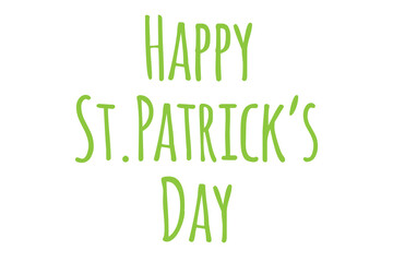 Digital png illustration of happy st patrick's day text on transparent background