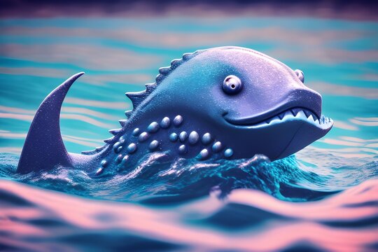 Mystic water creature, Generative AI Illustration