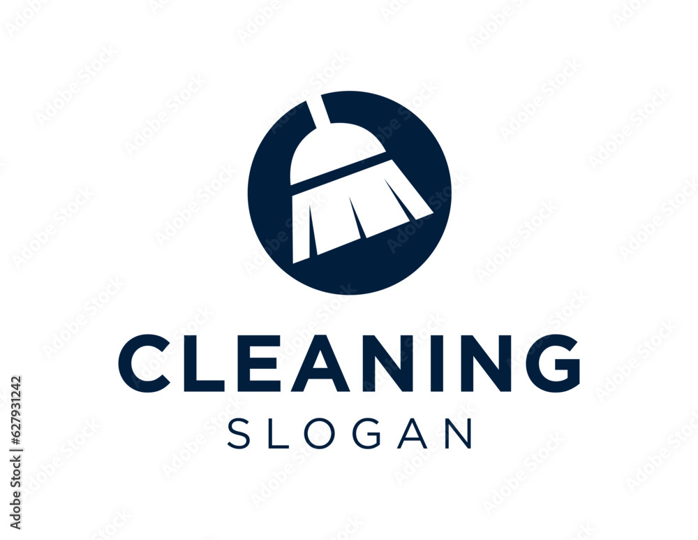 Poster logo design about cleaning on a white background. made using the coreldraw application.
