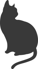 sitting cat silhouette