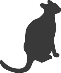 sitting cat silhouette